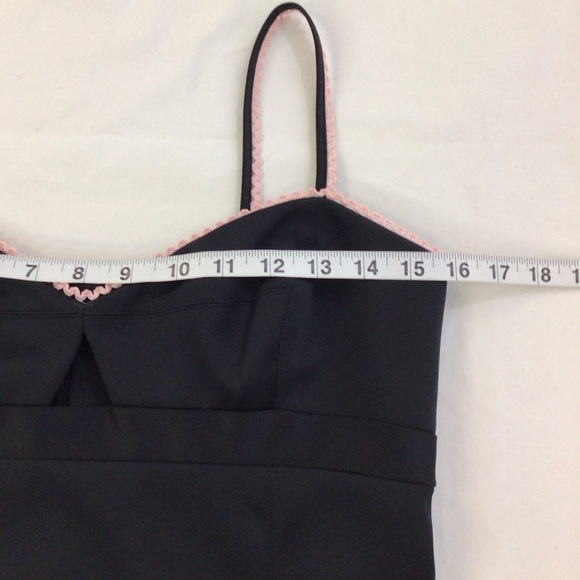 Laundry By Shelli Segal Little Black Dress Pink Trim, sz 8 - Picture 5 of 16